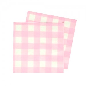 Gingham Pink Napkins